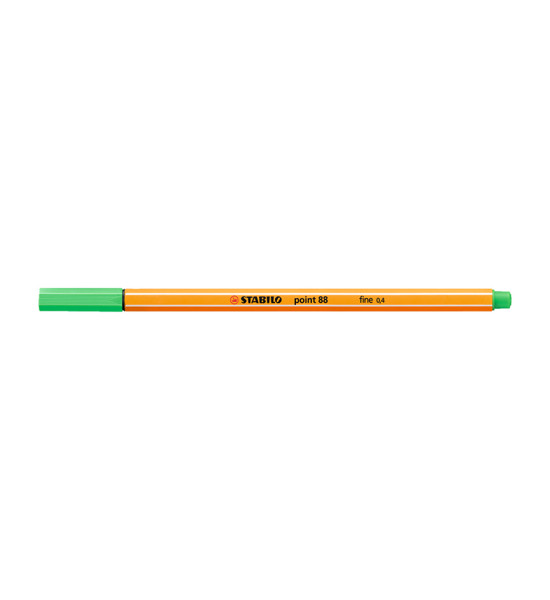 Micropunta/Felpa, Point 88, Punta Fina  0.4 mm, Esmeralda Claro, Unidad